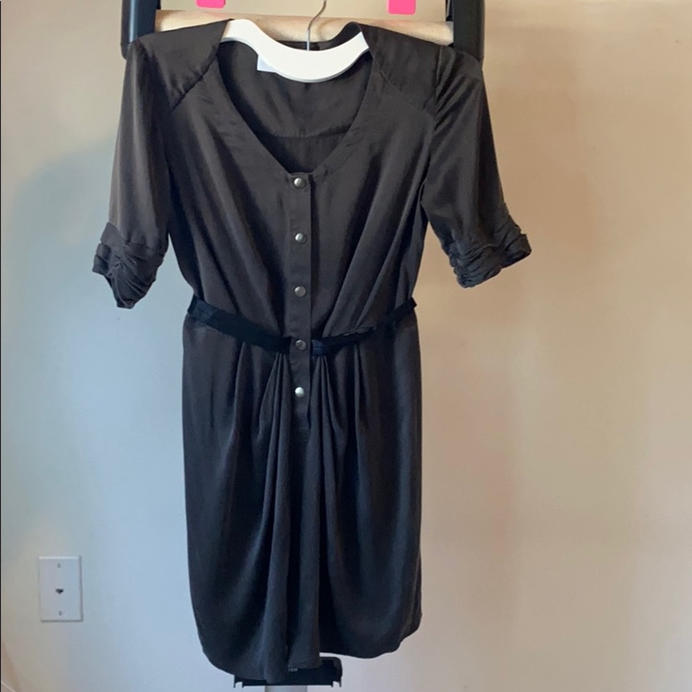 Olive 100% silk dry cleaned only dress